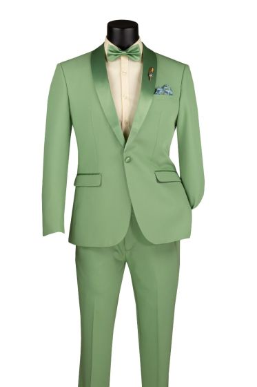 Vinci Men's 2 Piece Slim Fit Tuxedo - Luxurious Stretch Fabric