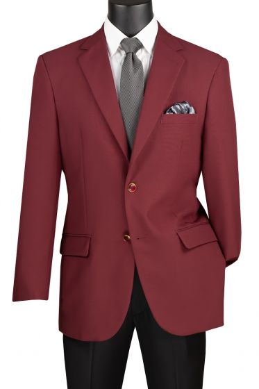 Vinci Men's Single Breasted Poplin Blazer - 2 Button Jacket