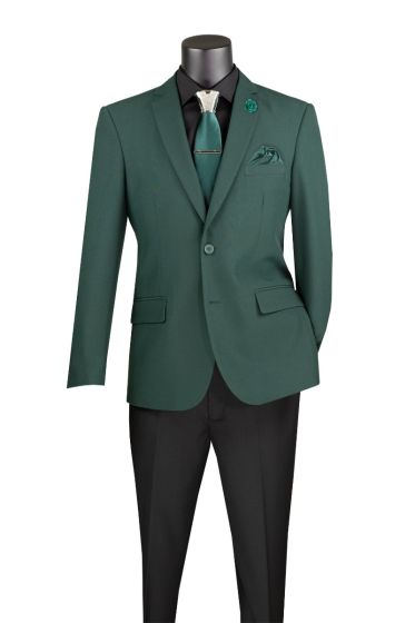 Vinci Men's Single Breasted Slim Fit Blazer - 2 Button Jacket