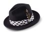 Montique Men's Fedora Style Wool Hat - Sleek Plaid