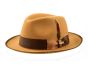 Steven Land Men's 100% Wool Fedora Hat - Accented Trim