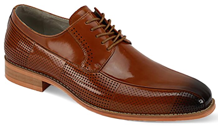 Giovanni Men's Leather Dress Shoe - Side Perforations