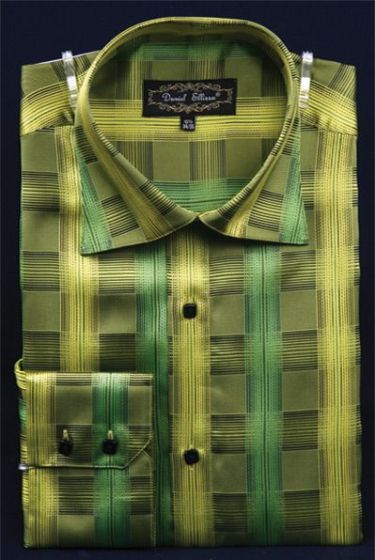 Daniel Ellissa Men's Outlet Fashion Dress Shirt - Basket Weave Pattern