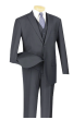 CCO Men's 3 Piece Wool Feel Outlet Suit - Flat Front Pants
