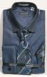 Avanti Uomo Men's French Cuff Shirt Set - Metallic Look