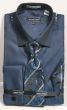 Avanti Uomo Men's Outlet French Cuff Shirt Set - Metallic Look