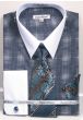 Daniel Ellissa Men's French Cuff Shirt Set - Silk Print