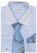Karl Knox Men's French Cuff Shirt Set - Artistic Jacquard