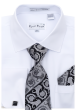 Karl Knox Men's French Cuff Shirt Set - Two Tone Stripes