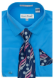Karl Knox Men's French Cuff Shirt Set - Floral Dot