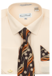 Karl Knox Men's French Cuff Shirt Set - Floral Dot