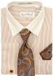 Karl Knox Men's French Cuff Shirt Set - Floral Jacquard