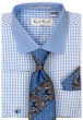 Karl Knox Men's French Cuff Shirt Set - Jacquard Dot