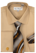 Karl Knox Men's French Cuff Shirt Set - Smooth Stripes
