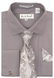 Karl Knox Men's French Cuff Shirt Set - Split Pattern