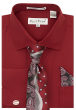 Karl Knox Men's French Cuff Shirt Set - Split Pattern