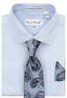 Karl Knox Men's French Cuff Shirt Set - X-Pattern