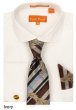 Karl Knox Men's French Cuff Shirt Set - Subtle Stripe