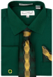 Karl Knox Men's French Cuff Fashion Shirt Set - Chainlink Tie