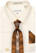 Karl Knox Men's French Cuff Fashion Shirt Set - Chainlink Tie