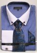 Avanti Uomo Men's Outlet French Cuff Shirt Set - Fashion Collar Chain