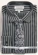 Avanti Uomo Men's Slim Fit Dress Shirt Set - Bold Stripe