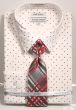 Avanti Uomo Men's 100% Cotton Slim Fit Dress Shirt Set - Dot Pattern