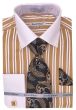 Daniel Ellissa Men's French Cuff Shirt Set - Twin Stripes