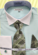 Daniel Ellissa Men's French Cuff Shirt Set - Textured Solid
