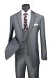 Vinci Men's 3 Piece Modern Fit Suit - Tone on Tone Accents