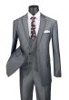 CCO Men's Outlet 3 Piece Modern Fit Suit - Tone on Tone Accents