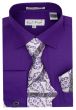 Karl Knox Men's French Cuff Shirt Set - Hollow Jacquard
