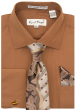 Karl Knox Men's French Cuff Shirt Set - Split Pattern