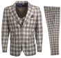 Stacy Adams Men's 3 Piece Executive Hybrid Suit - Windowpane