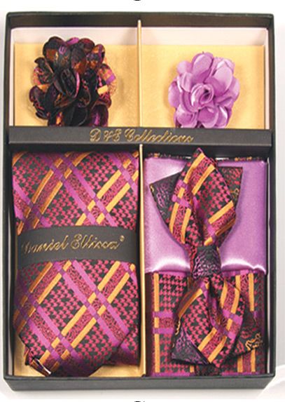 Daniel Ellissa Men's Neck Tie/Bow Tie Set - Multiple Colors