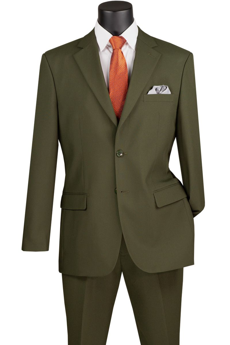 Vinci Men's 2 Piece Poplin Discount Suit Big and Tall Sizes