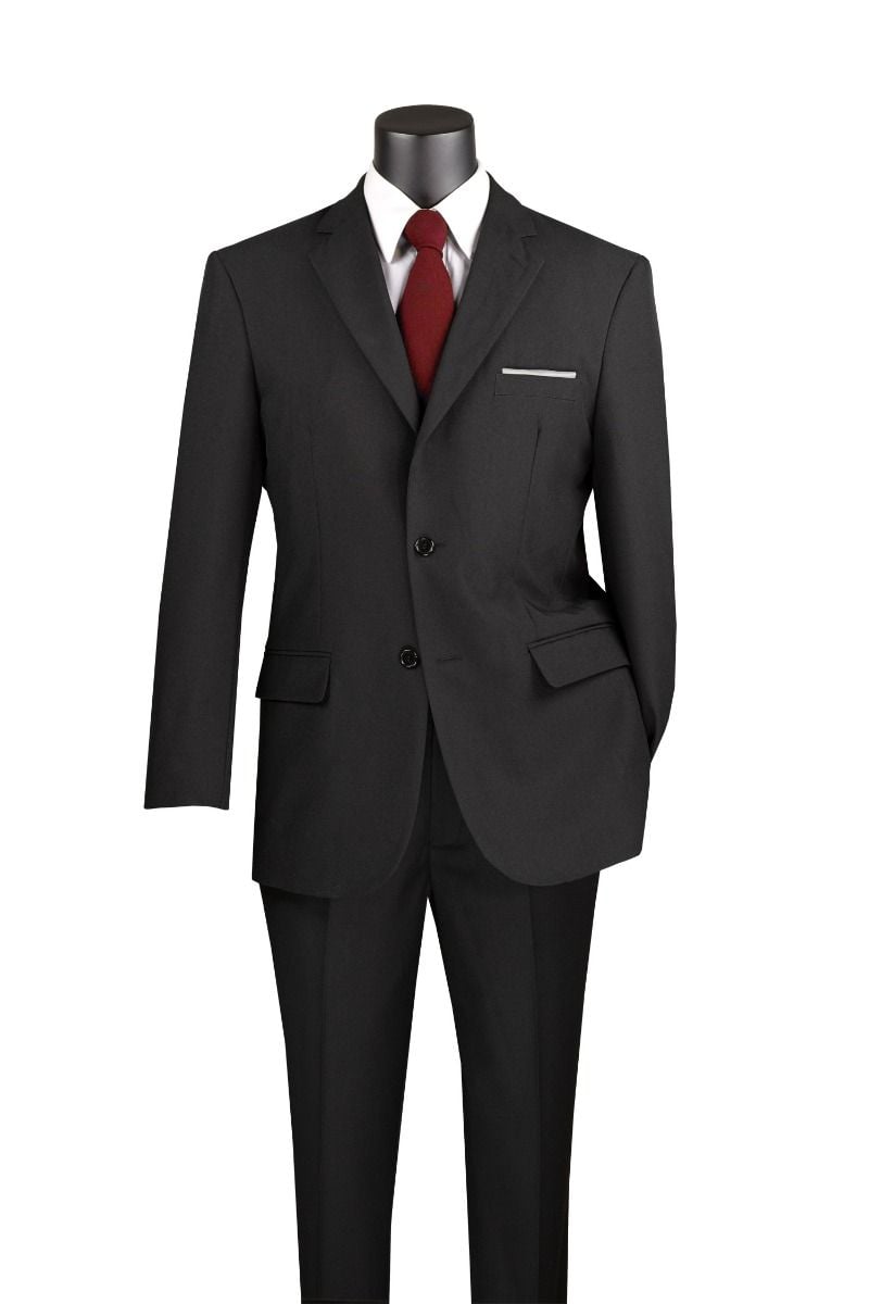 Vinci Men's 2 Piece Poplin Discount Suit - Big and Tall Sizes