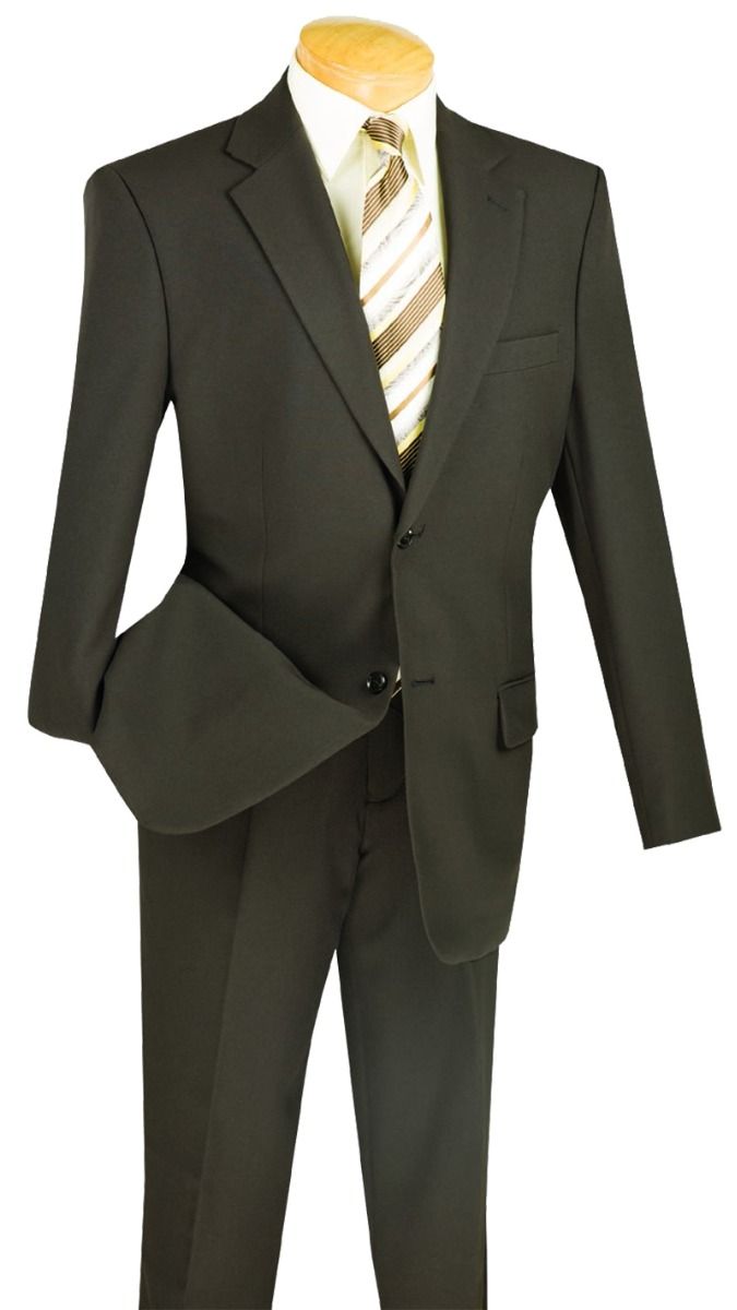 Vinci Men's 2 Piece Poplin Discount Suit Big and Tall Sizes