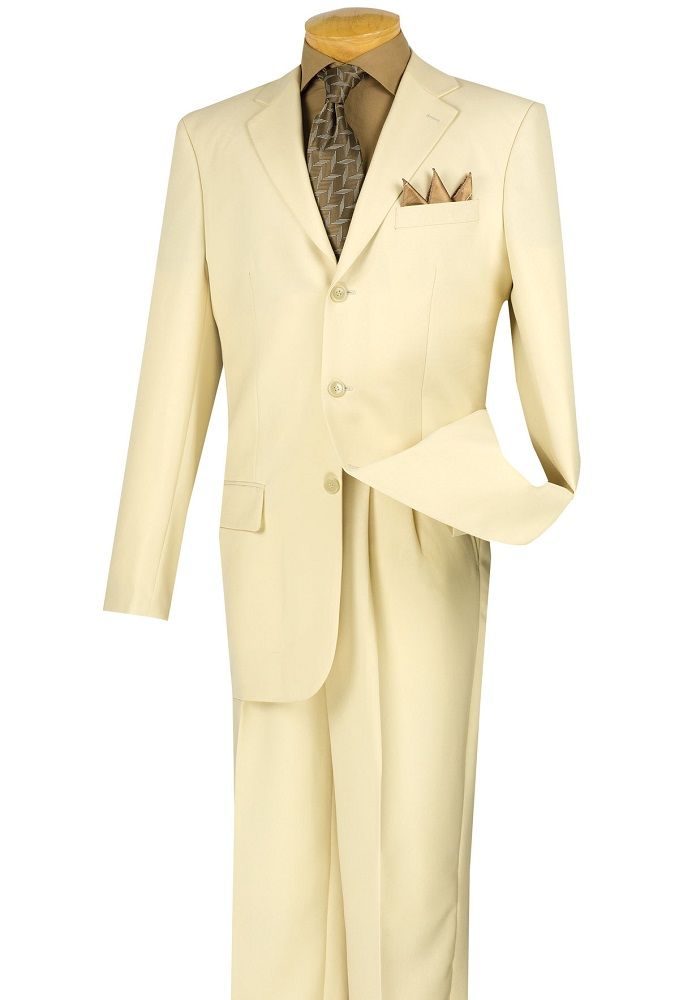 Vinci Men's 2 Piece Poplin Discount Suit - 3 Button Jacket