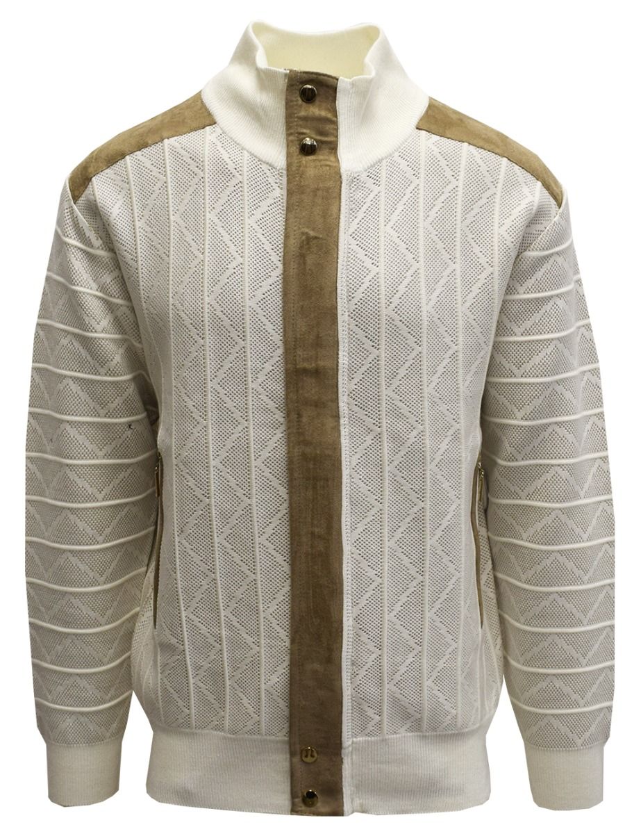 Silversilk Men's Sweater - Zig Zag Stripe