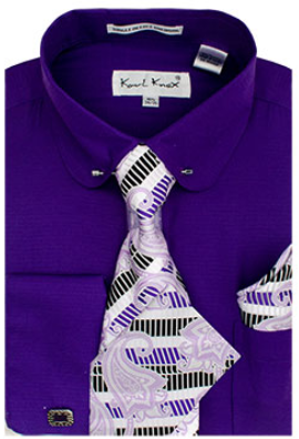 Karl Knox Men's French Cuff Shirt Set 