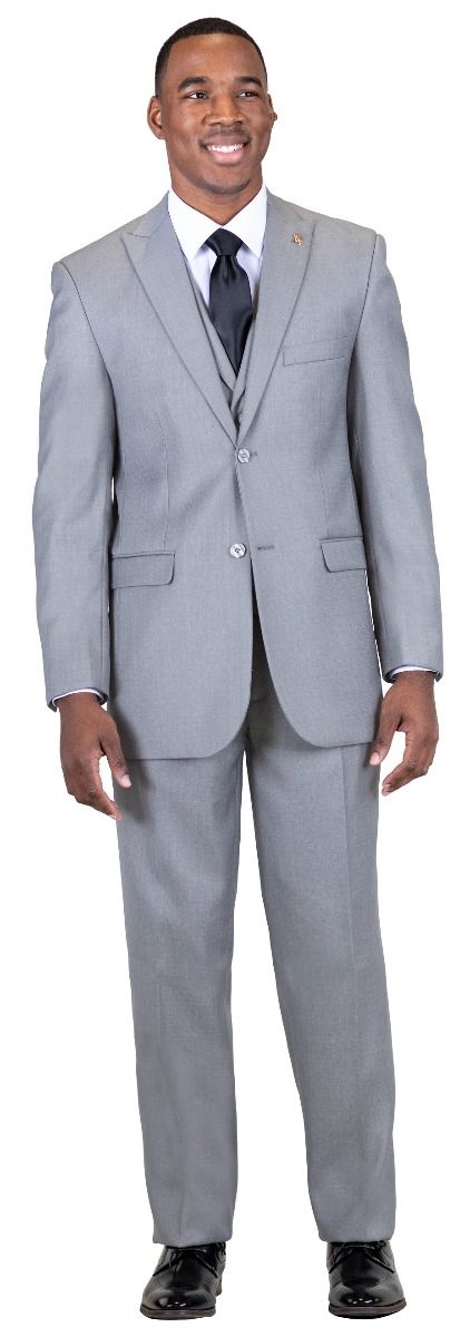 Falcone Men's 3 Piece Fashion Suit - Silk Look
