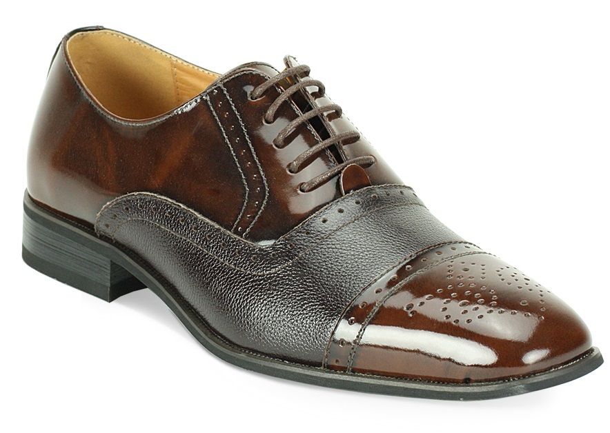 Giorgio Venturi Men's Leather Dress Shoe - Two Tone Oxford