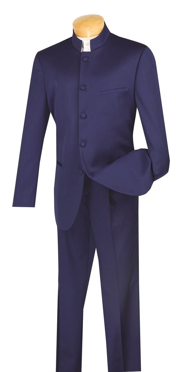 Vinci Men's 2 Piece Nehru Suit - 5 Button Fashion Style