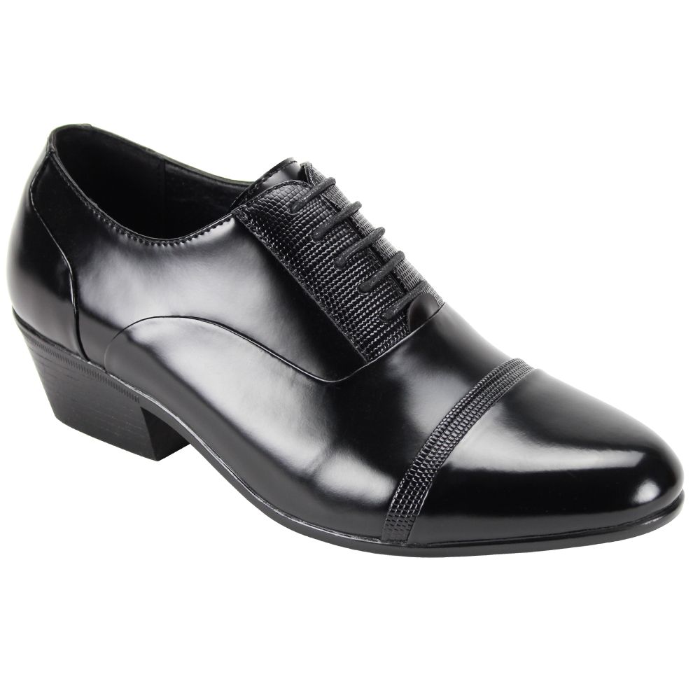 D'Italo Men's Leather Dress Shoe - Elevated Heel