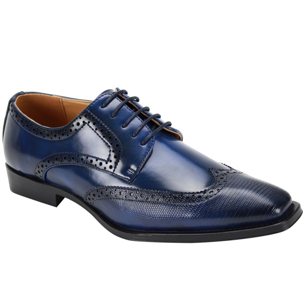 Antonio Cerrelli Men's Fashion Dress Shoe - Textured Winged Tip