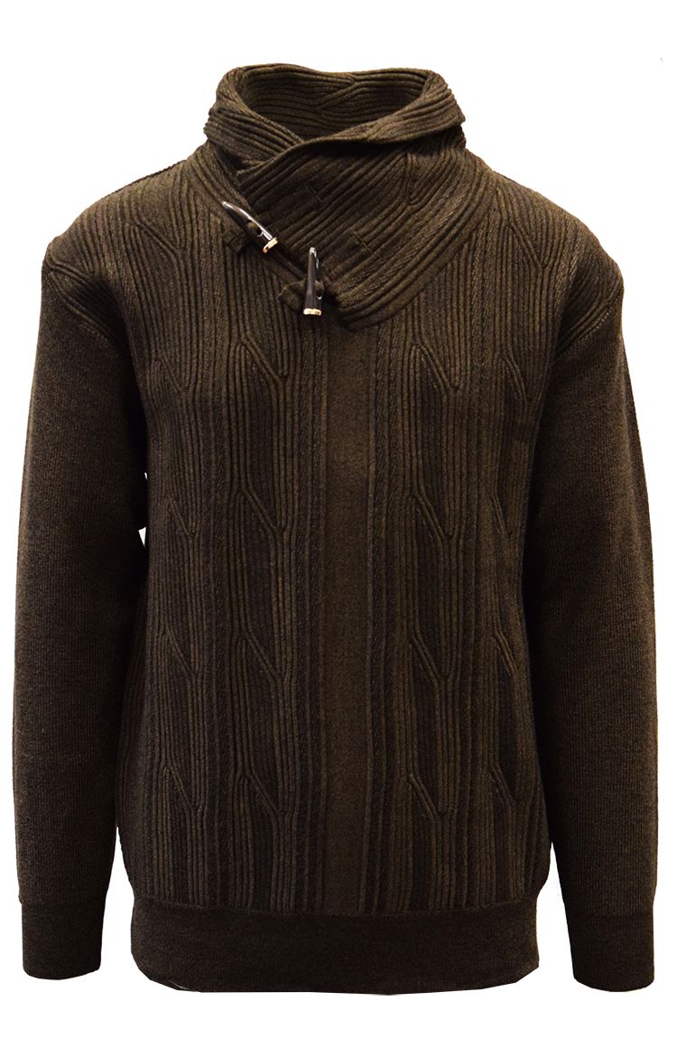 Silversilk Men's Sweater - Multi-Layered Neck