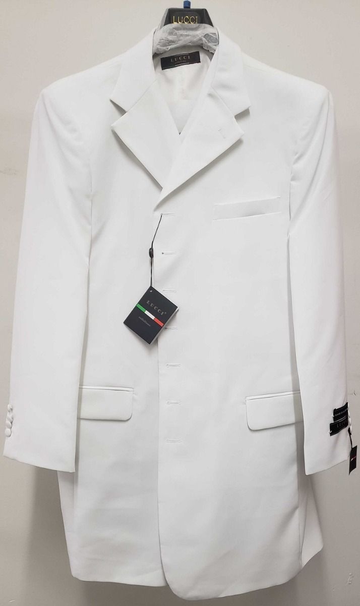 Vinci Men's 3 Piece Poplin Zoot Suit - 7 Button Jacket