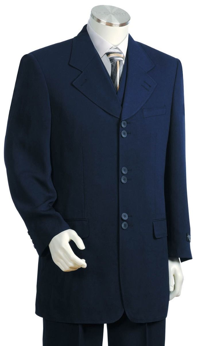 Canto Men's Outlet 3 Piece Sharkskin Fashion Suit - Double Button Jacket