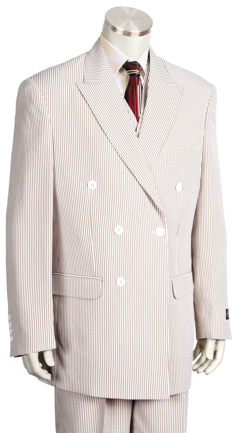 Mens double hotsell breasted seersucker suit